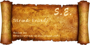 Straub Enikő névjegykártya
